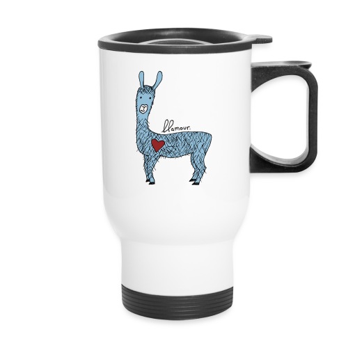 Cute llama - Travel Mug with Handle