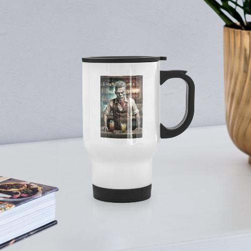 Zombie Bartender 02: Zombies In Everyday Life - Travel Mug with Handle