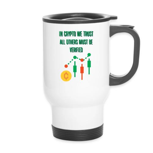 Sarcastic Bitcoin Investor T-shirt - 14 oz Travel Mug with Handle