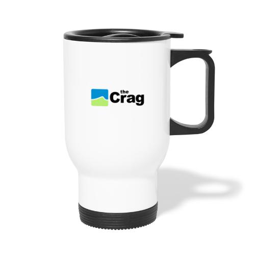theCrag logo black - 14 oz Travel Mug with Handle