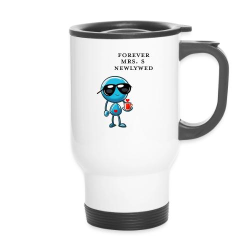 Mrs S Forever Newlywed - 14 oz Travel Mug with Handle