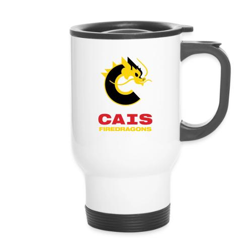 CAIS Firedragons Red/Gold - 14 oz Travel Mug with Handle