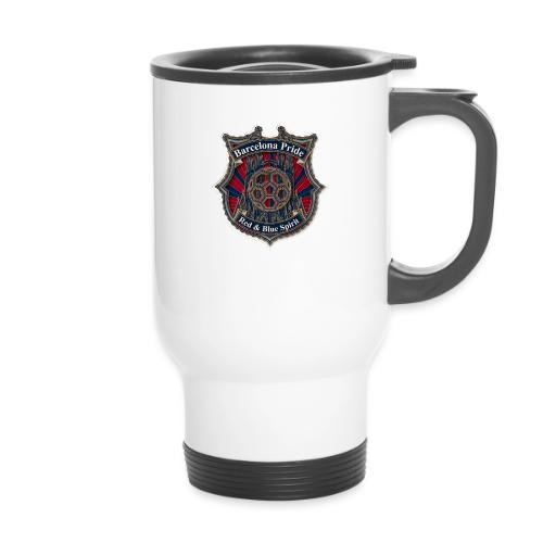 Barcelona Scarlet Pride T Shirt, Soccer City Gift - 14 oz Travel Mug with Handle
