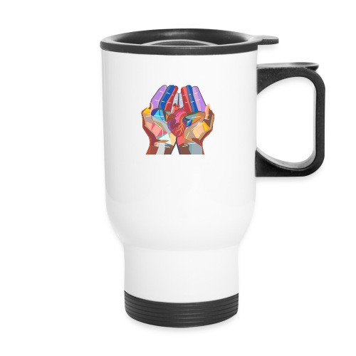Heart in hand - Travel Mug with Handle