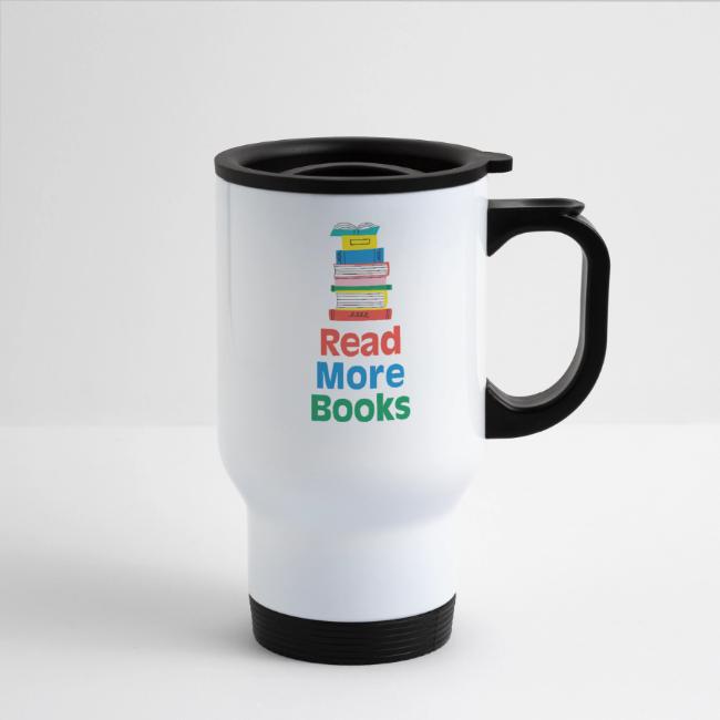 Read More Books Stacked