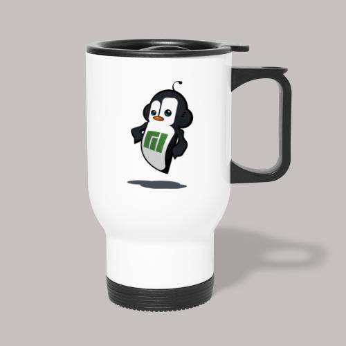 Manjaro Mascot confident right - Travel Mug with Handle