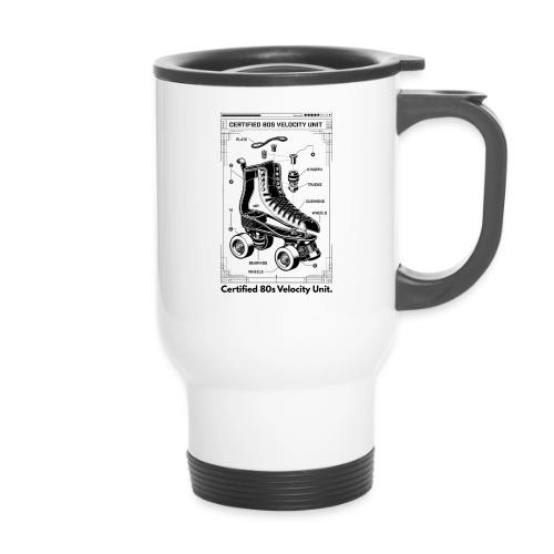 Retro Roller Skate T-Shirt - 14 oz Travel Mug with Handle