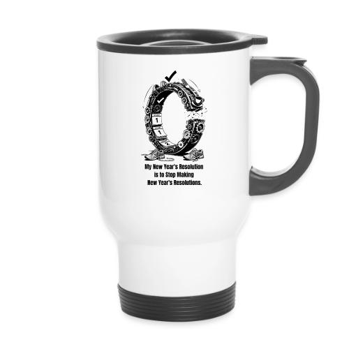 The Resolution Loop - Sarcastic New Year's T-Shirt - 14 oz Travel Mug with Handle