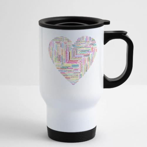 A Thanksgiving Heart - 14 oz Travel Mug with Handle