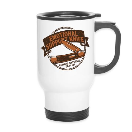 Emotional Support Knife - Funny EDC Pocket Knife - 14 oz Travel Mug with Handle
