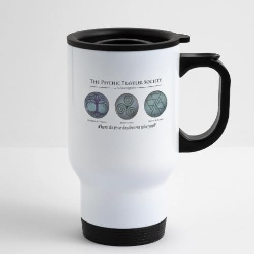 The Psychic Traveler Society (Emblems) - 14 oz Travel Mug with Handle