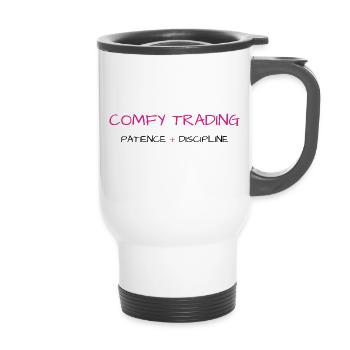 TTF - Comfy Trading - 14 oz Travel Mug with Handle - white - Front