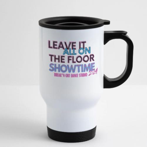 Leave it on the floor - 14 oz Travel Mug with Handle