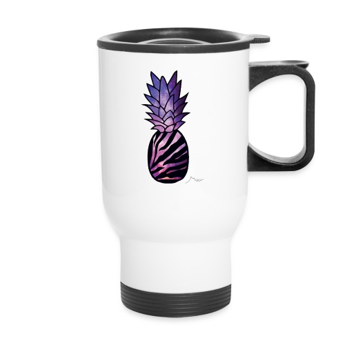 Zebra Galaxy Pineapple | Collector♛ - 14 oz Travel Mug with Handle