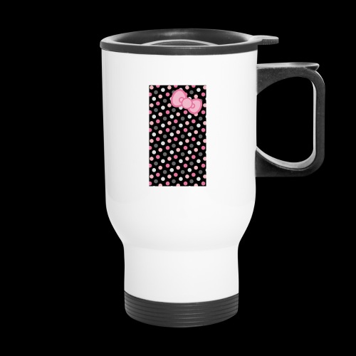 Polka dots - 14 oz Travel Mug with Handle