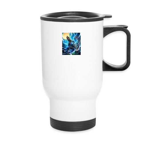Blue lighting dragom - 14 oz Travel Mug with Handle