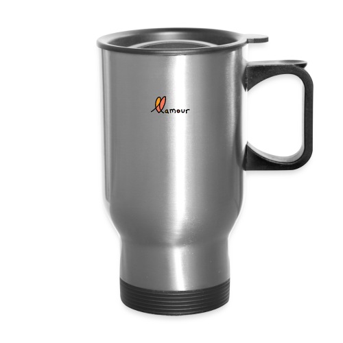 llamour logo - Travel Mug with Handle