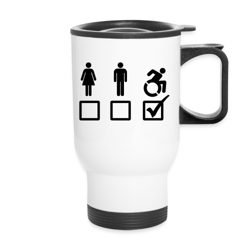 A wheelchair user is also suitable - Travel Mug with Handle