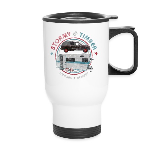 Stormy & Timber Logo - 14 oz Travel Mug with Handle