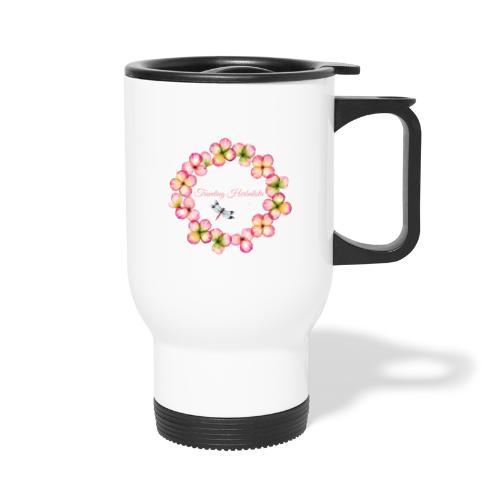 Traveling Herbalista Design pink - Travel Mug with Handle
