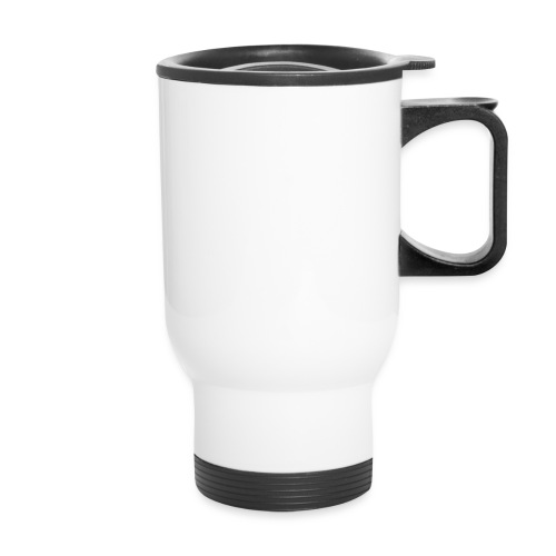3poo9 white - 14 oz Travel Mug with Handle