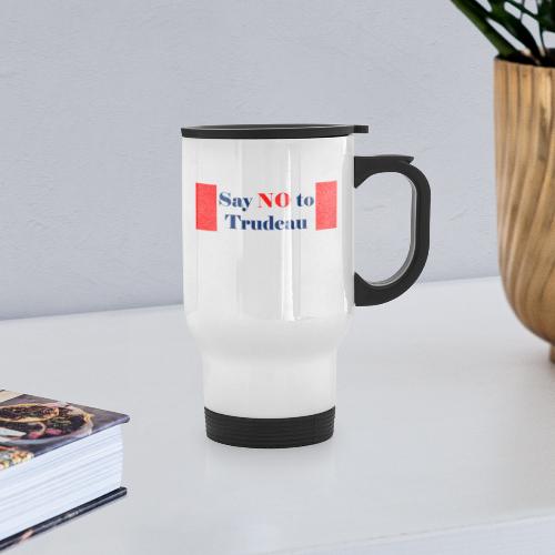 Say No To Trudeau Transparent - 14 oz Travel Mug with Handle