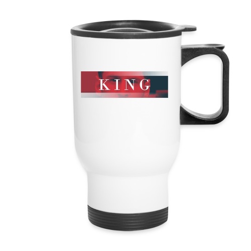 /Leo Messi King Desgn/ - 14 oz Travel Mug with Handle