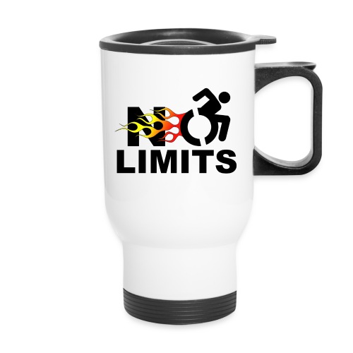 No limits for me with my wheelchair - Travel Mug with Handle