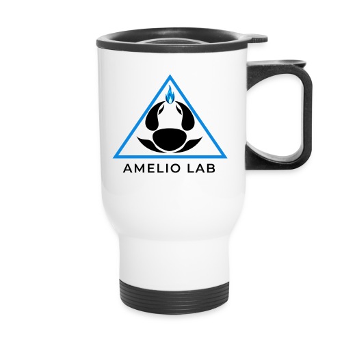 Amelio Lab logo - 14 oz Travel Mug with Handle