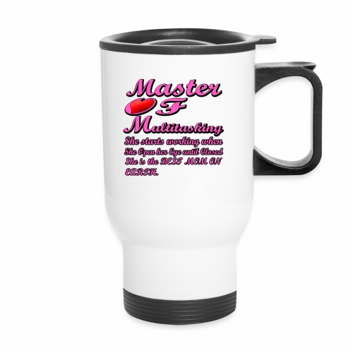 MOM Master of Multitasking T-shirt - 14 oz Travel Mug with Handle