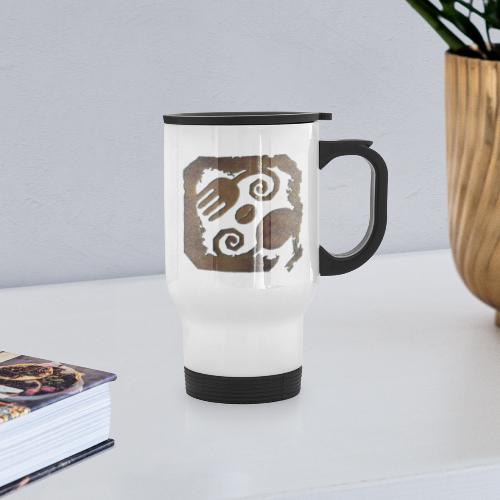 Brown Logo - 14 oz Travel Mug with Handle