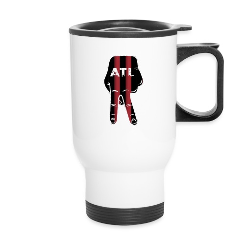 Peace Up, A-Town Down, Five Stripes! - Travel Mug with Handle