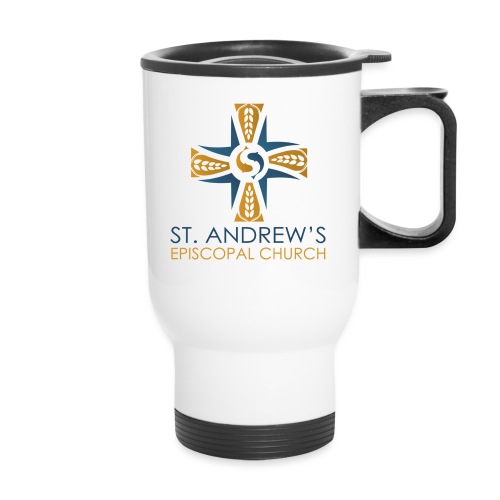 St. Andrew's logo on transparent background - 14 oz Travel Mug with Handle