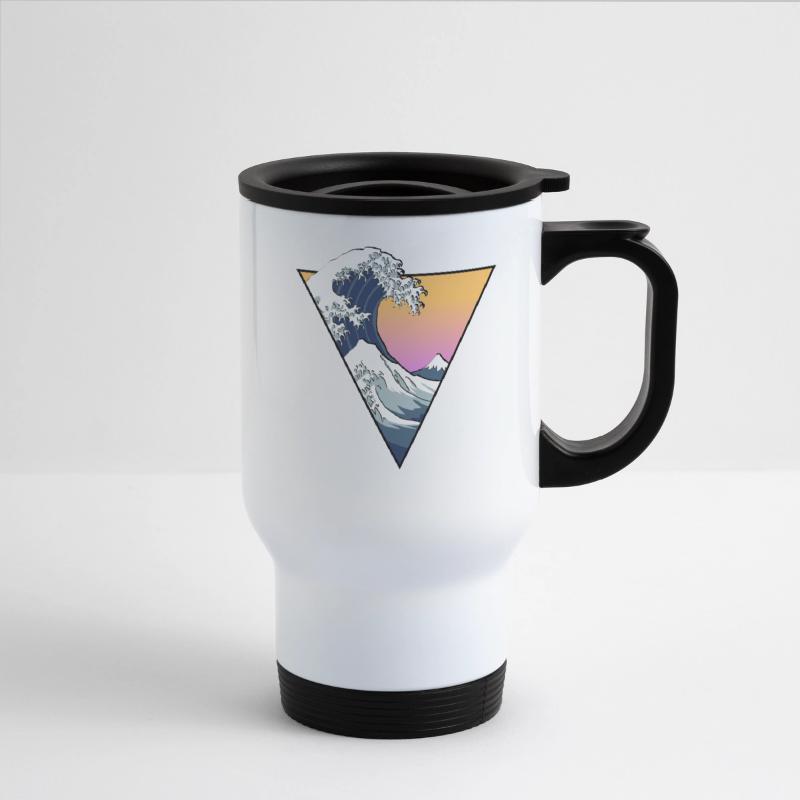 Great Wave Aesthetic' Travel Mug | Spreadshirt