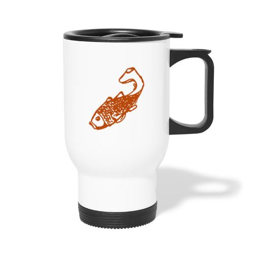 Lonesome goldfish - 14 oz Travel Mug with Handle