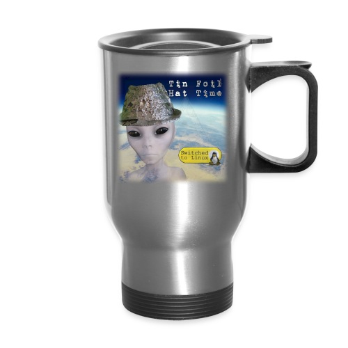 Tin Foil Hat Time (Earth) - Travel Mug with Handle