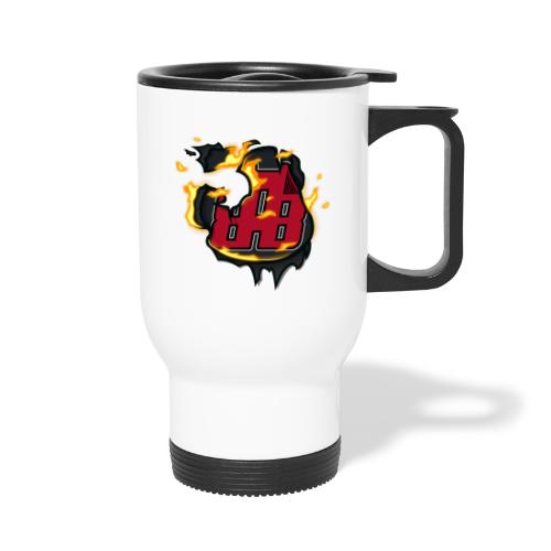 BAB Logo on FIRE! - Travel Mug with Handle