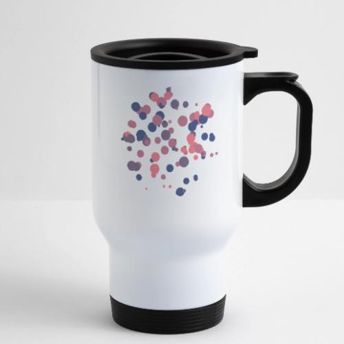 colored circles - 14 oz Travel Mug with Handle