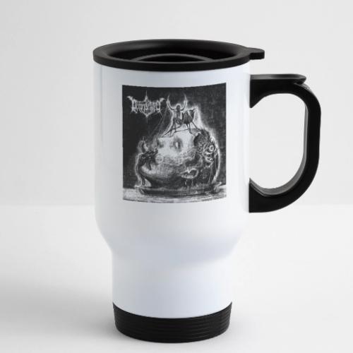 Decorpsetated - Human Words album cover, black - 14 oz Travel Mug with Handle