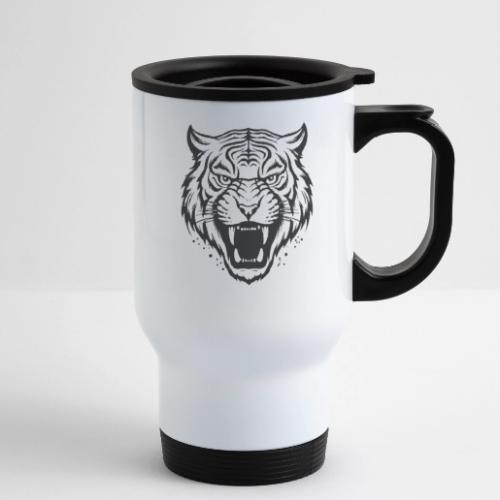 Wild Tiger Fashion, the fury of the feline tiger. - 14 oz Travel Mug with Handle