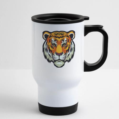 Tiger Fashion Feline Animal, Tiger Willing Success - 14 oz Travel Mug with Handle