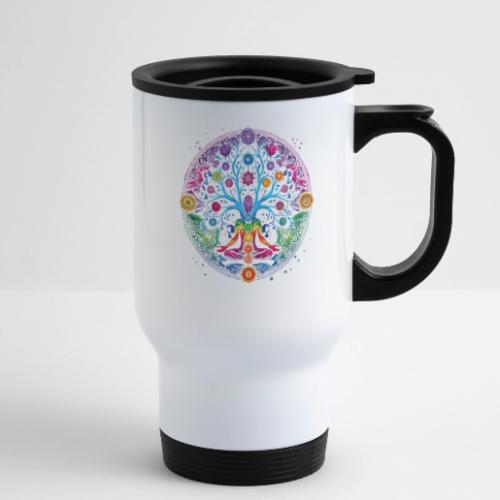 Wellness Collection - Chakra Tree of Life - 14 oz Travel Mug with Handle