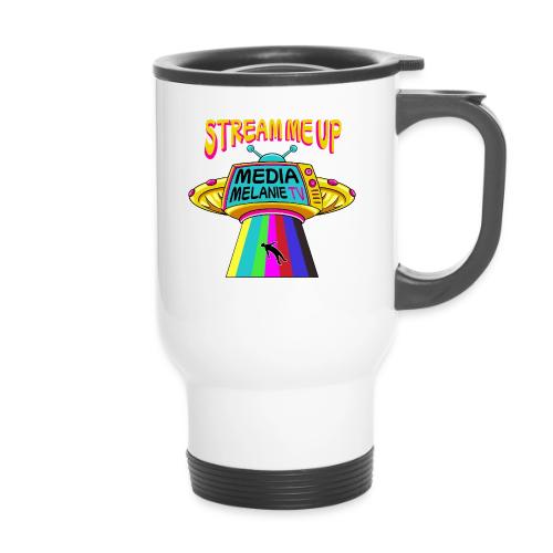 Stream Me Up | Streaming TV UFO - Color - 14 oz Travel Mug with Handle