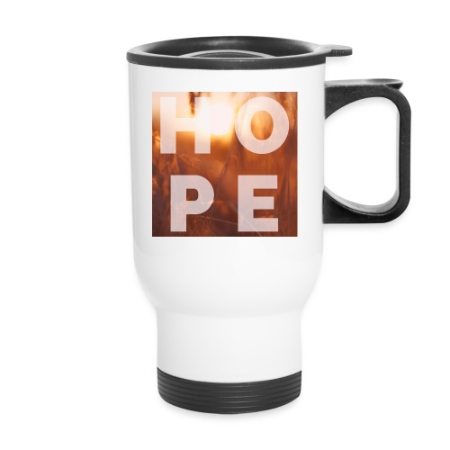 HOPE block - 14 oz Travel Mug with Handle
