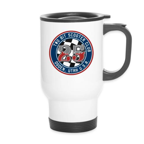 Two Bit Scooter Club Logo - 14 oz Travel Mug with Handle