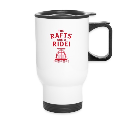 Traveling With The Mouse: Rafts Are A Ride (RED) - Travel Mug with Handle