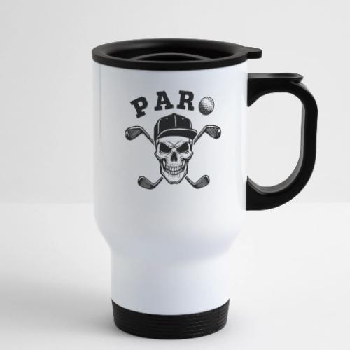 PAR Skull - Golf Gag Gift Tee for Men Cool Vintage - 14 oz Travel Mug with Handle