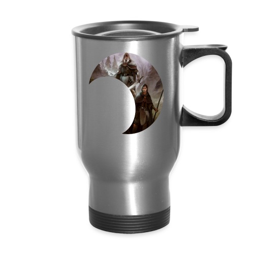 Strife of the Mighty Crescent Graphic - 14 oz Travel Mug with Handle