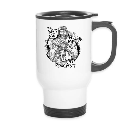 Eat Me Drink Me Podcast revamped logo - 14 oz Travel Mug with Handle