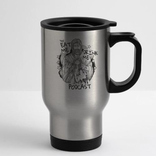 Eat Me Drink Me Podcast revamped logo - 14 oz Travel Mug with Handle